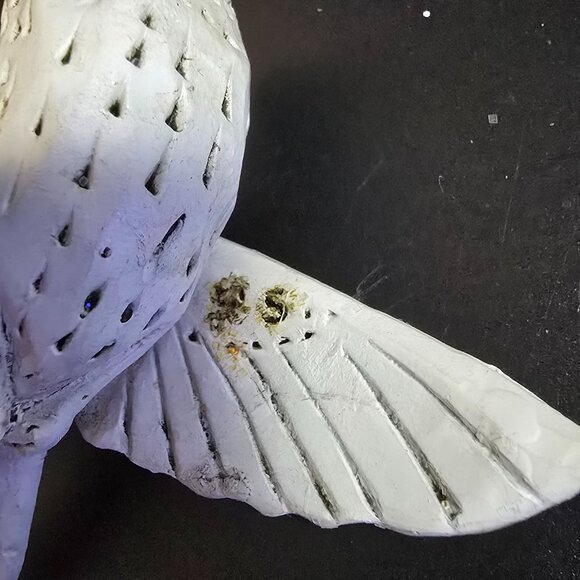 Winter White Santa Riding Woodland Owl Ornament Pam Schifferl Folk Art Midwest - Picture 9 of 12